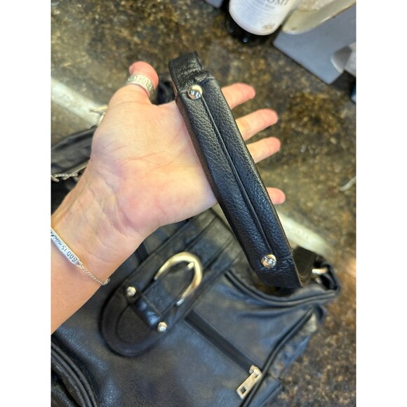 Rama Leathers Concealed Carry Shoulder Bag Black Leather NEW - Picture 5 of 7